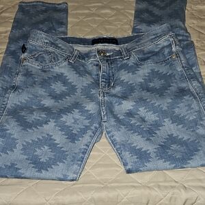 Rock & Republic Aztec Blue Skinny Jeans